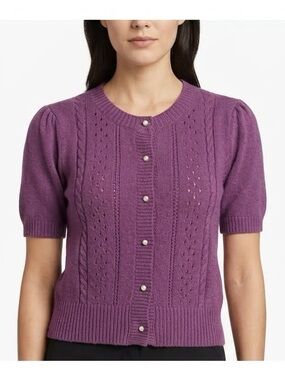 EUC s/s button up sweater size M.